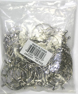 Ear Hoops Round Notched 30mm Nickel Color Lead Free / Nickel Free