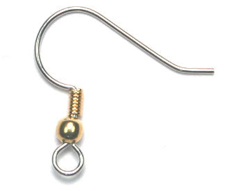 Fish Hook 2-Tone (Brass/Tin) Nickel Free