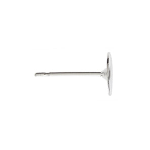 Ear Post Flat 6mm Silver Lead Free / Nickel Free - Cosplay Supplies Inc