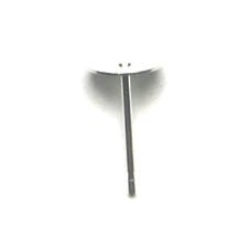 Ear Post Flat 6mm Silver Lead Free / Nickel Free