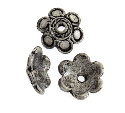 Bead Cap Larger Hole 12mm Antique Silver Lead Free / Nickel Free