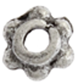 Bead Cap-Daisy 5mm Antique Silver Lead Free / Nickel Free - Cosplay Supplies Inc