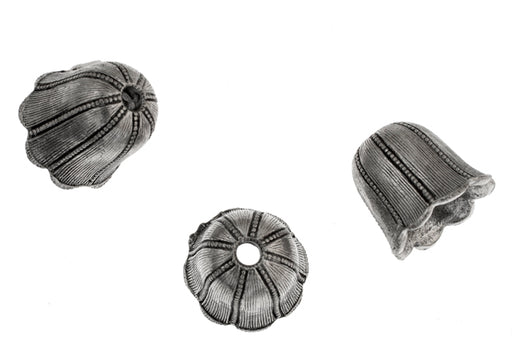 Metal Bead Caps 10x11mm Antique Silver Lead Free / Nickel Free