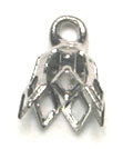Necklace Caps Filigree Small Nickel Color W/ Loops 9x7mm