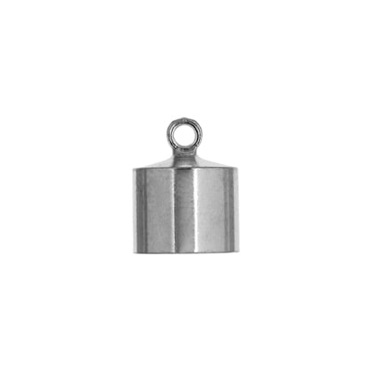 Necklace Caps With Loop 10mm Nickel Color Lead Free / Nickel Free (20pcs)