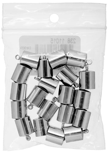 Necklace Caps With Loop 10mm Nickel Color Lead Free / Nickel Free (20pcs)