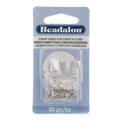Beadalon Crimp Tubes Fits 0.7 Or 0.8mm 80pcs (For Stretch Cord)