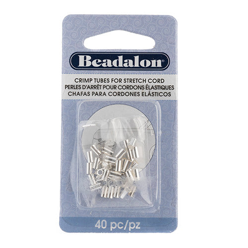 Beadalon Crimp Tubes Fits 1.0mm  40pcs (For Stretch Cord)