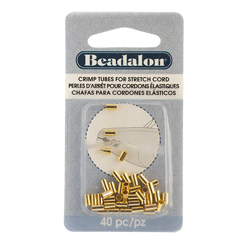 Beadalon Crimp Tubes Fits 1.0mm  40pcs (For Stretch Cord)