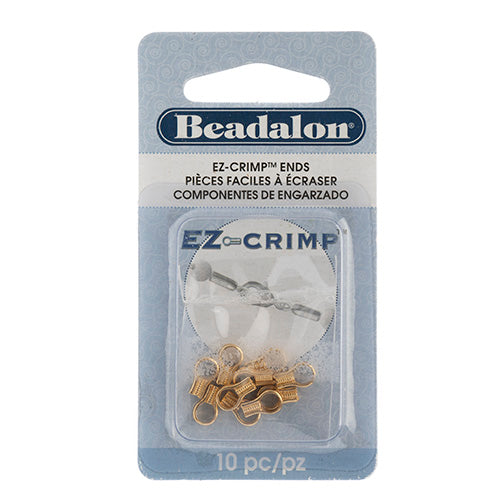 Beadalon Ez-Crimp End  Plated 10 Pieces