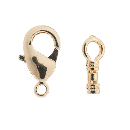 Beadalon Loop Crimp & Lobster Clasp 2 Sets Fits 1mm Cord Tarnish Resistant - Cosplay Supplies Inc