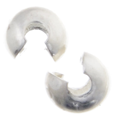 Beadalon Crimp Covers 4mm Plated Silver