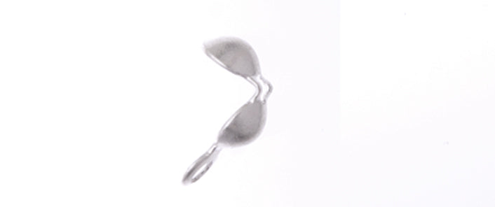 Bead Tip Cap With 1 Ring 3.5x1.7mm (Brass) Silver Lead Free / Nickel Free Clamshell - Cosplay Supplies Inc