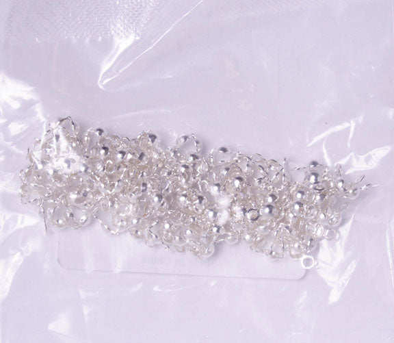 Bead Tip Cap With 1 Ring 3.5x1.7mm (Brass) Silver Lead Free / Nickel Free Clamshell