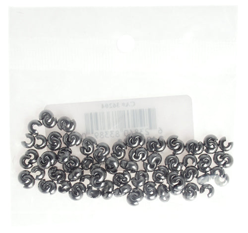 Bead Crimp Cover 4mm Gunmetal Lead Free / Nickel Free