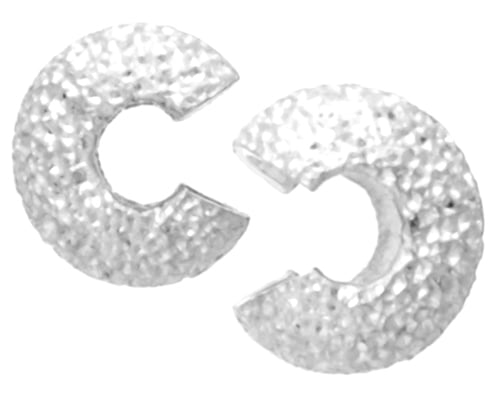 Bead Crimp Cover Stardust 4mm Lead Free / Nickel Free