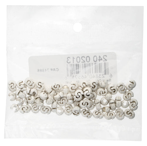 Bead Crimp Cover Stardust 4mm Lead Free / Nickel Free