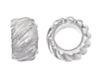 Crimps Ridged Large Nickel 3mm