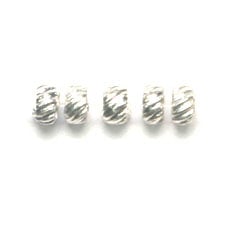 Crimps Ridged Large Nickel 3mm
