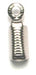 Leather Crimp - Coiled 3.5x11mm Nickel Color Lead Free / Nickel Free