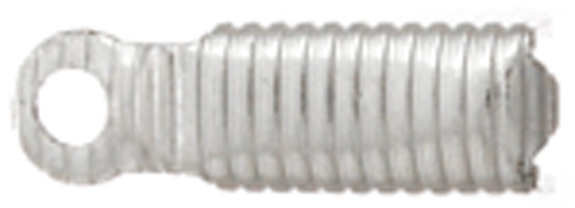 Leather Crimp - Coiled 3.5x11mm Silver Lead Free / Nickel Free - Cosplay Supplies Inc