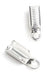 Leather Crimp - Coiled 3.5x11mm Silver Lead Free / Nickel Free