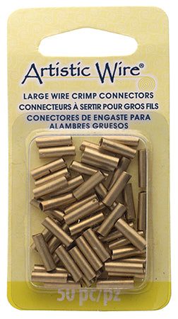 Artistic Wire Large Crimp Tubes 10mm Non-Tarnish for 12ga 50pcs