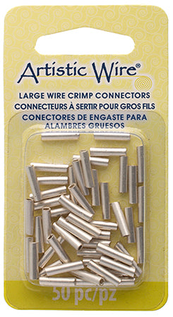 Artistic Wire Large Crimp Tubes 10mm Non-Tarnish  For 14ga 50pcs - Cosplay Supplies Inc