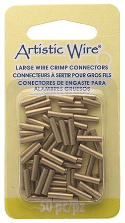 Artistic Wire Large Crimp Tubes 10mm Non-Tarnish  For 14ga 50pcs