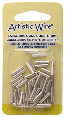 Artistic Wire Large Crimp Tubes 10mm Non-Tarnish  For 16ga 50pcs - Cosplay Supplies Inc