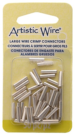 Artistic Wire Large Crimp Tubes 10mm Non-Tarnish  For 16ga 50pcs