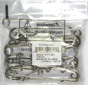 Kilt Pins With 3 Loops Silver 55mm