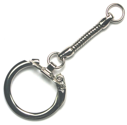 Key Chain With Snake Chain Nickel Color Lead Free / Nickel Free