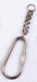 Keychain Threaded Loop 18x40mm With Chain Nickel color