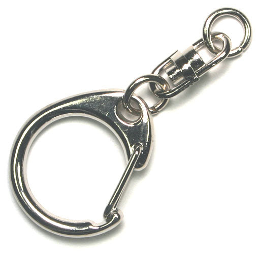 Key Holder With Spring & Swivel Nickel