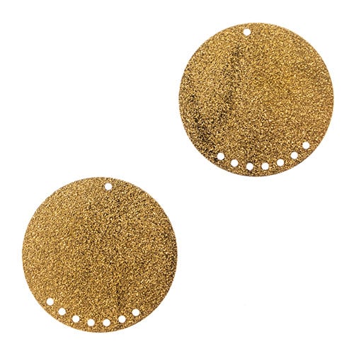 Metal Blank 24ga Raw Focal Connector 10pc Round Circle With 1+1 Holes 20x0.5mm - Cosplay Supplies Inc