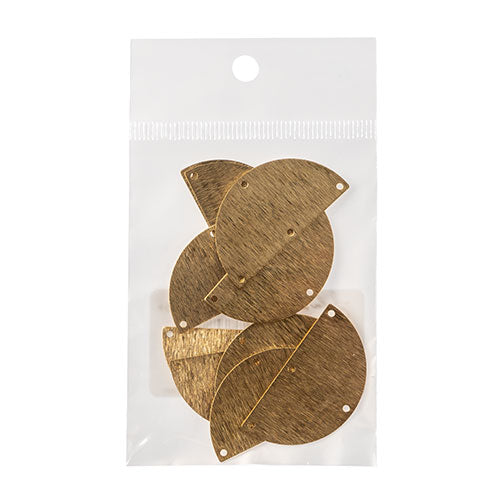 Metal Blank 24ga Raw Focal Connector 10pc Round Circle With 1+1 Holes 20x0.5mm