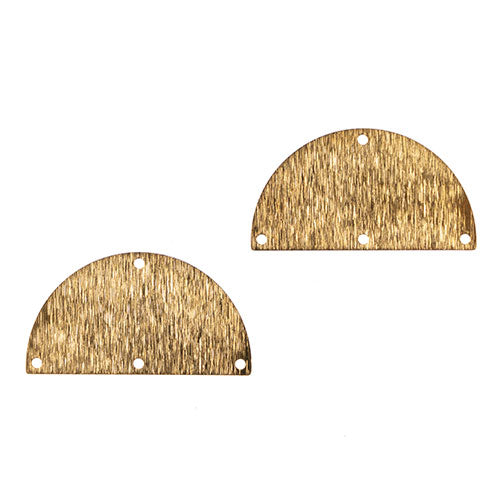 Metal Blank 24ga Raw Focal Connector 10pc Round Circle With 1+1 Holes 20x0.5mm - Cosplay Supplies Inc