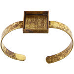 Bezel Handmade Bracelet Cuff Square 21x4mm - Cosplay Supplies Inc