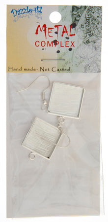 Bezel Handmade Earring Square 16x2mm