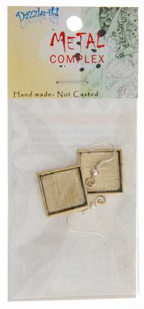Bezel Handmade Earring Square 16x2mm