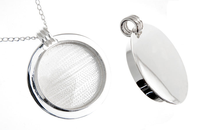 Bezel Handmade Pendant Round 36x6.5mm