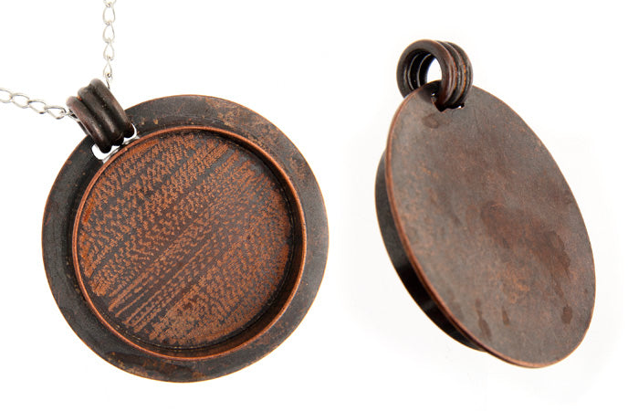 Bezel Handmade Pendant Round 36x6.5mm