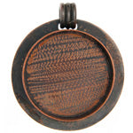 Bezel Handmade Pendant Round 36x6.5mm - Cosplay Supplies Inc