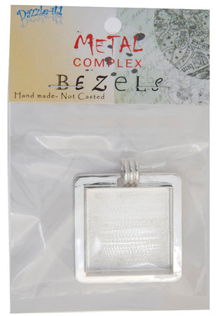 Bezel Handmade Pendant Square 32.5x6.5mm 