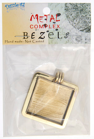 Bezel Handmade Pendant Square 32.5x6.5mm 