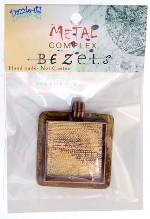 Bezel Handmade Pendant Square 32.5x6.5mm 