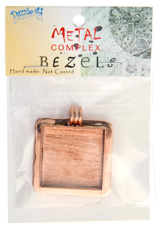 Bezel Handmade Pendant Square 32.5x6.5mm 