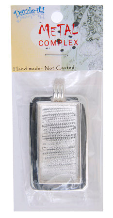 Bezel Handmade Pendant Rectangle 21.6x42x6.5mm