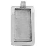 Bezel Handmade Pendant Rectangle 21.6x42x6.5mm - Cosplay Supplies Inc